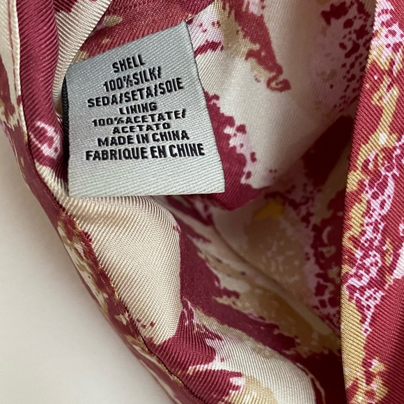 Tibi Silk pink Watercolor colorful shorts skort 6 - Picture 8 of 9